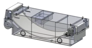 Vue 3D d'un filtre à bande hydrostatique FMH